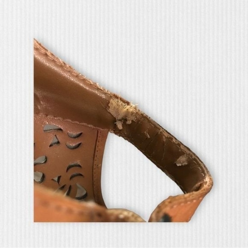 WHITE MOUNTAIN Mule Open Toe Leather Strap Brown Size 10M - Picture 6 of 9